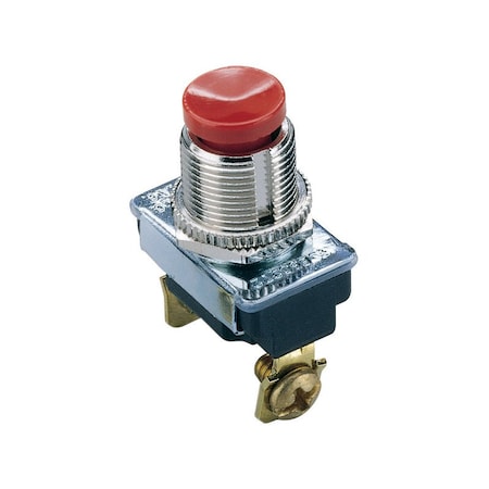 Gardner Bender Gardner Bender 3 amps Push Button Momentary Switch Red/Silver 1 pk GSW-23